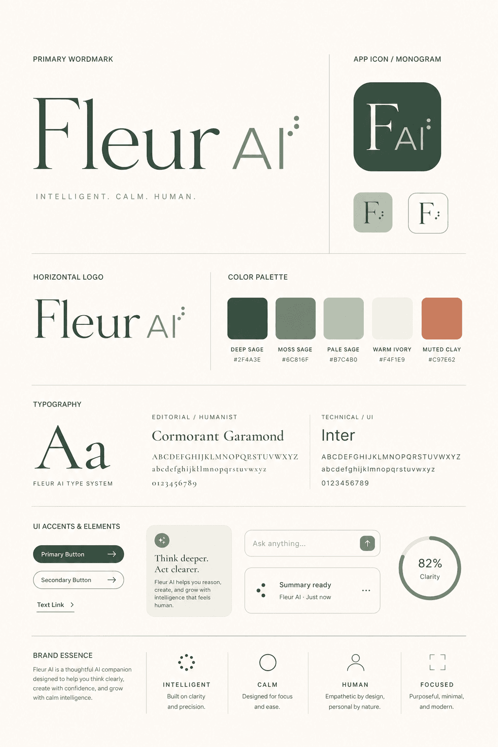 Fleur AI brand kit overview